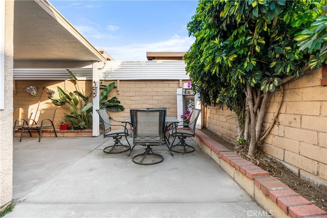 3718 Berkshire Rd, Pico Rivera, CA 90660 - fenced backyard with a patio and outdoor dining space