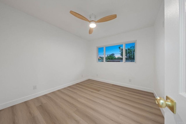 709 Puebla St, Encinitas, CA 92024 - unfurnished room with light wood finished floors and a ceiling fan