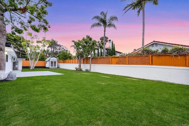 709 Puebla St, Encinitas, CA 92024 - fenced backyard featuring an outbuilding and a patio area