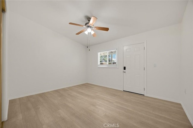 15352 Pastrana Dr, La Mirada, CA 90638 - foyer with light wood-style flooring and ceiling fan