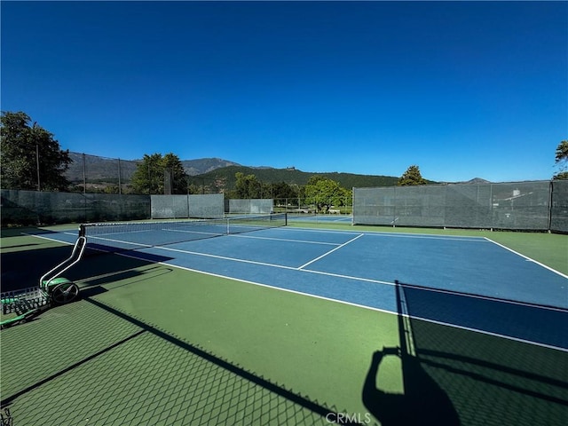32641 Womsi Rd, Pauma Valley, CA 92061 - view of tennis court featuring a mountain view