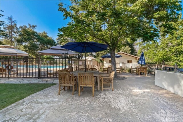 32641 Womsi Rd, Pauma Valley, CA 92061 - view of patio / terrace with a community pool and outdoor dining space