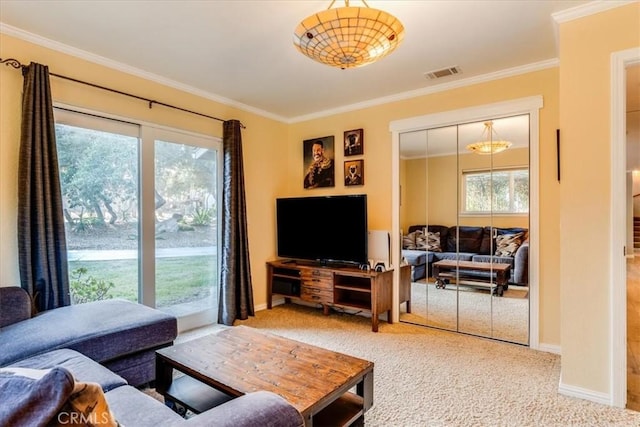 947 Calimex, Nipomo, CA 93444 - carpeted living area with ornamental molding