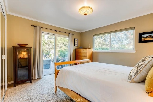 947 Calimex, Nipomo, CA 93444 - carpeted bedroom with access to outside, multiple windows, and ornamental molding