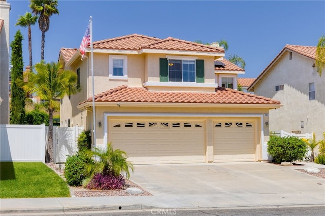 23832 Matador Way, Murrieta, CA 92562 - mediterranean / spanish-style home featuring a tiled roof, a garage, concrete driveway, and stucco siding