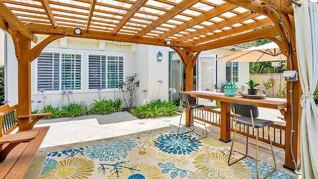 18 Via Canero, San Clemente, CA 92673 - view of patio featuring a pergola and outdoor dining space