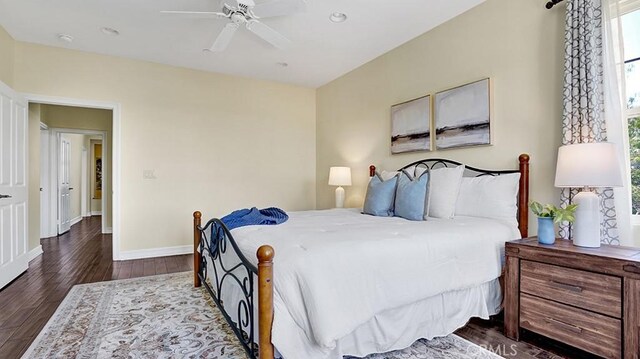 18 Via Canero, San Clemente, CA 92673 - bedroom featuring multiple windows, wood finished floors, a ceiling fan, and recessed lighting