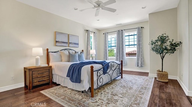 18 Via Canero, San Clemente, CA 92673 - bedroom featuring wood finished floors, a ceiling fan, and recessed lighting