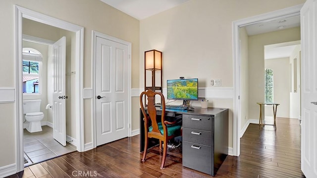 18 Via Canero, San Clemente, CA 92673 - office area with dark wood finished floors and baseboards
