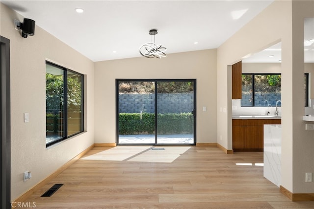 325 N Madison Ave, Monrovia, CA 91016 - unfurnished dining area with light wood-type flooring and recessed lighting