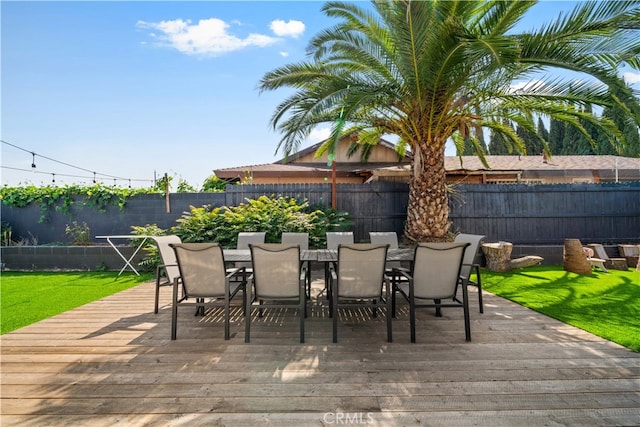 18536 Mescal St, Rowland Heights, CA 91748 - deck with a fenced backyard and outdoor dining area