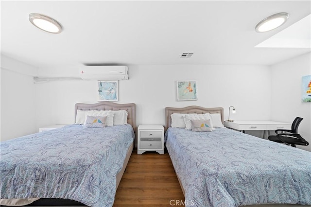 18536 Mescal St, Rowland Heights, CA 91748 - bedroom with a wall unit AC and wood finished floors