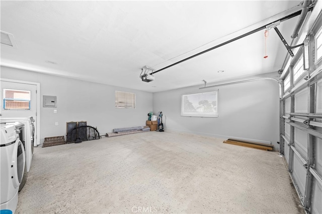 18536 Mescal St, Rowland Heights, CA 91748 - garage featuring washing machine and clothes dryer and a garage door opener