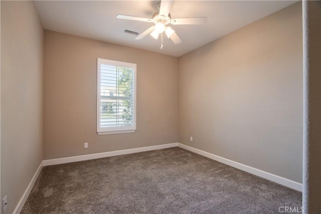 27974 Garda Ct, Menifee, CA 92585 - empty room featuring dark carpet and ceiling fan