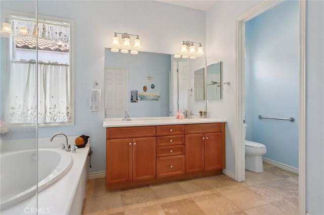 1627 Camino Sueno, Hemet, CA 92545 - bathroom with double vanity and a garden tub