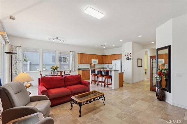 1627 Camino Sueno, Hemet, CA 92545 - living room with baseboards and recessed lighting