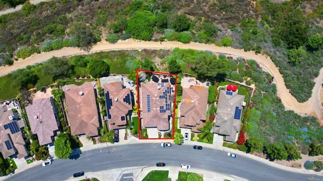 6130 Paseo Monona, Carlsbad, CA 92009 - aerial perspective of suburban area featuring property parcel outlined