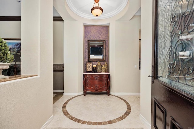 6130 Paseo Monona, Carlsbad, CA 92009 - tiled entryway with inlaid floor details and ornamental molding