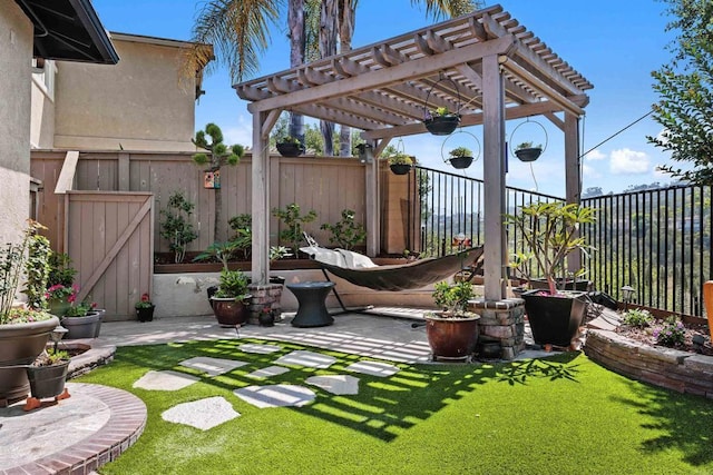 6130 Paseo Monona, Carlsbad, CA 92009 - fenced backyard with a pergola and a patio