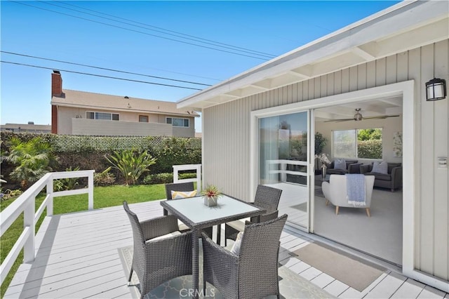 18643 Las Flores St, Fountain Valley, CA 92708 - wooden deck featuring outdoor dining area and an outdoor hangout area