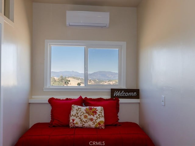7491 Kingsbury Rd, Templeton, CA 93465 - bedroom featuring a wall unit AC and a mountain view