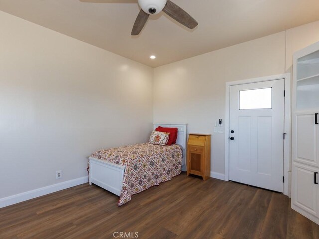 7491 Kingsbury Rd, Templeton, CA 93465 - bedroom featuring wood finished floors, recessed lighting, and ceiling fan