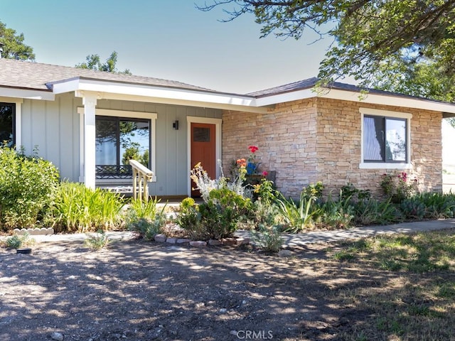 7491 Kingsbury Rd, Templeton, CA 93465 - single story home featuring board and batten siding, covered porch, and roof with shingles