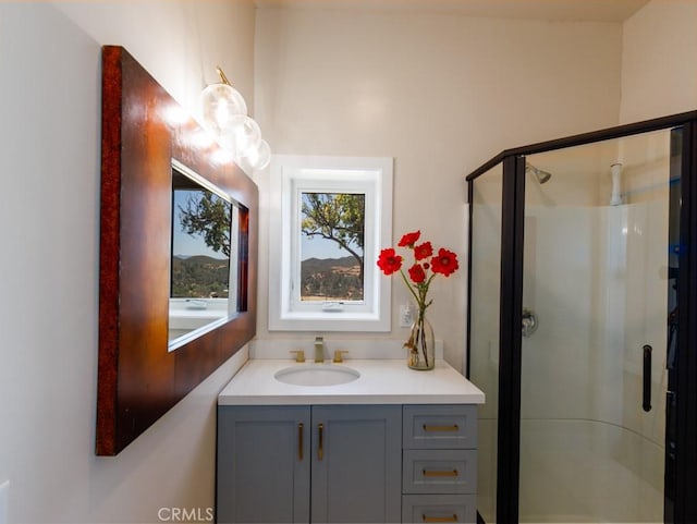 7491 Kingsbury Rd, Templeton, CA 93465 - bathroom with a shower stall and vanity