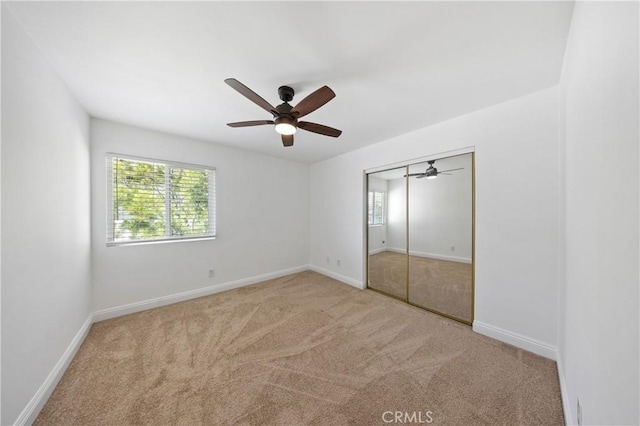 40132 White Leaf Ln, Murrieta, CA 92562 - unfurnished bedroom with carpet floors, a closet, and ceiling fan