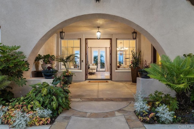 7603 Circulo Sequoia, Carlsbad, CA 92009 - entrance to property featuring french doors and stucco siding