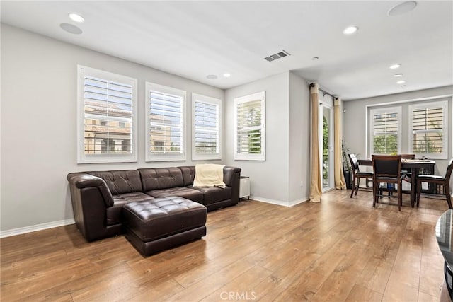 911 Santa Fe Ave Unit A, San Gabriel, CA 91776 - living room with plenty of natural light, light wood finished floors, and recessed lighting