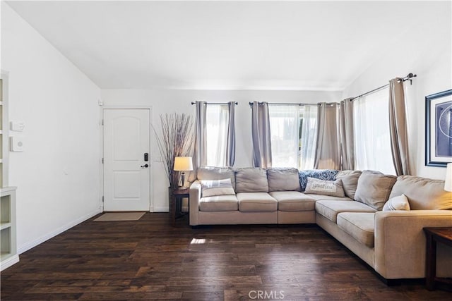27763 Sequoia Glen Dr, Valencia, CA 91354 - living room featuring wood finished floors and lofted ceiling