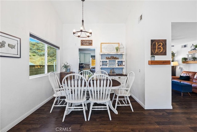 27763 Sequoia Glen Dr, Valencia, CA 91354 - dining room featuring a chandelier and wood finished floors