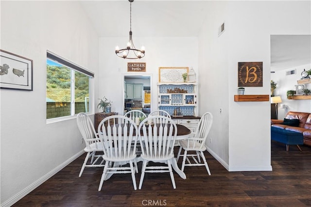 27763 Sequoia Glen Dr, Valencia, CA 91354 - dining space featuring a chandelier and wood finished floors