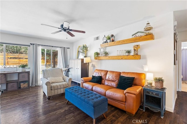27763 Sequoia Glen Dr, Valencia, CA 91354 - living area with a ceiling fan and wood finished floors