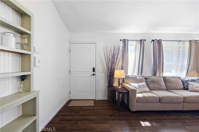 27763 Sequoia Glen Dr, Valencia, CA 91354 - living area featuring wood finished floors and vaulted ceiling