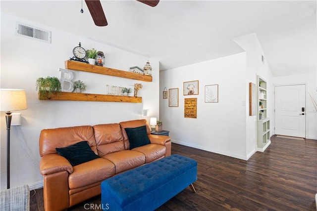 27763 Sequoia Glen Dr, Valencia, CA 91354 - living area featuring ceiling fan and wood finished floors