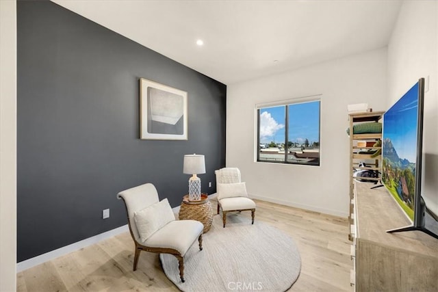 756 W 19th St Unit B, Costa Mesa, CA 92627 - sitting room featuring light wood-style floors and recessed lighting