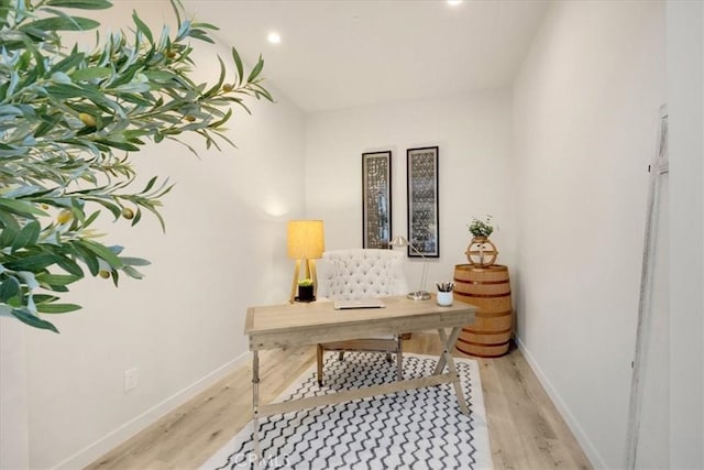 756 W 19th St Unit B, Costa Mesa, CA 92627 - home office with light wood finished floors and recessed lighting