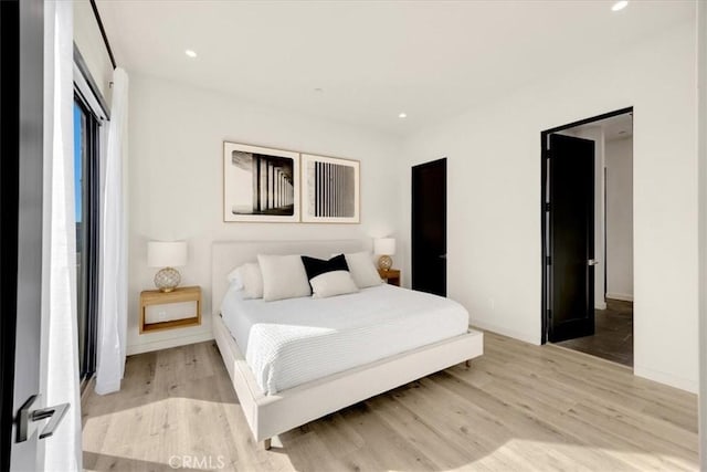 756 W 19th St Unit B, Costa Mesa, CA 92627 - bedroom featuring light wood finished floors and recessed lighting