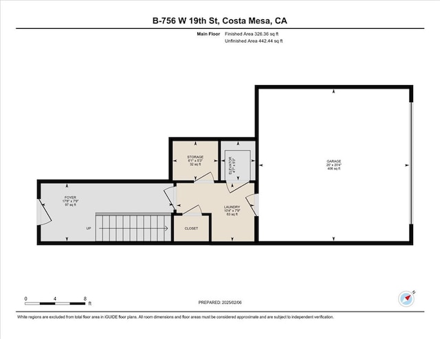 756 W 19th St Unit B, Costa Mesa, CA 92627 - view of floor plan / room layout