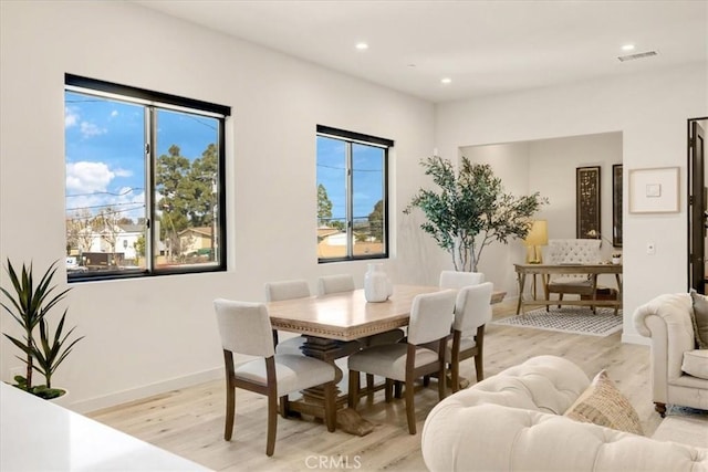 756 W 19th St Unit B, Costa Mesa, CA 92627 - dining room featuring light wood-style flooring and recessed lighting