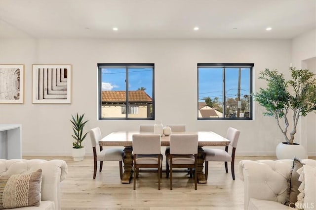 756 W 19th St Unit B, Costa Mesa, CA 92627 - dining area featuring recessed lighting and light wood-style flooring