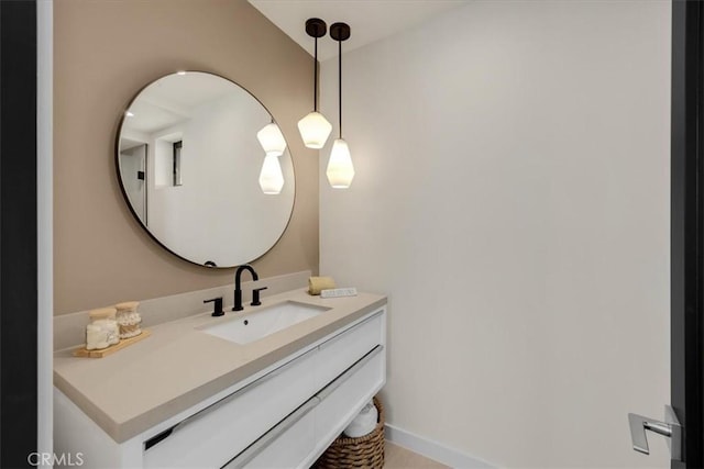 756 W 19th St Unit B, Costa Mesa, CA 92627 - bathroom with vanity and baseboards