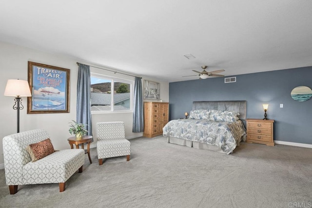9933 Golden W Ln, Santee, CA 92071 - carpeted bedroom with baseboards and a ceiling fan