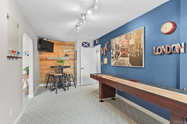 9933 Golden W Ln, Santee, CA 92071 - rec room with wood walls and baseboards