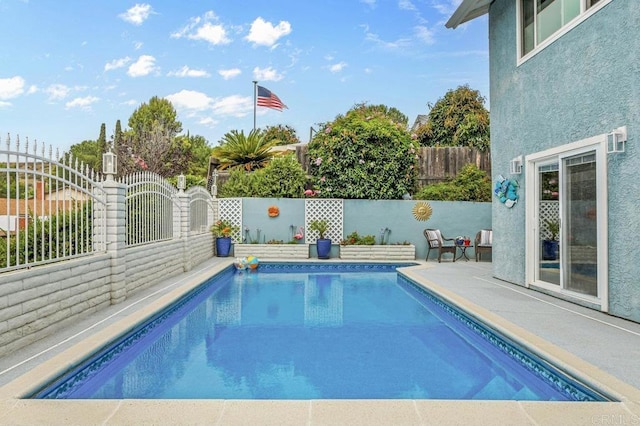 9933 Golden W Ln, Santee, CA 92071 - view of pool with a fenced backyard and a patio area