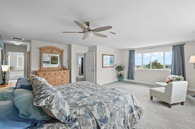 9933 Golden W Ln, Santee, CA 92071 - carpeted bedroom with baseboards and ceiling fan