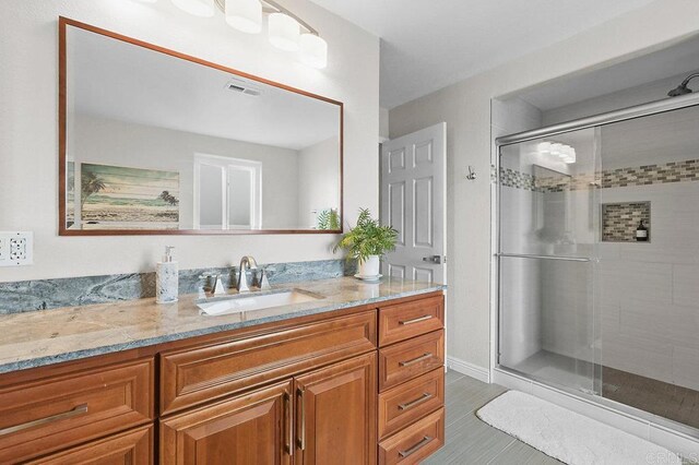 9933 Golden W Ln, Santee, CA 92071 - bathroom with a stall shower and vanity