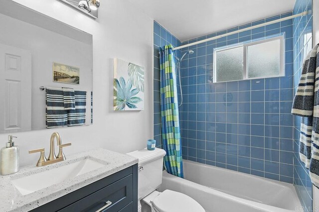 9933 Golden W Ln, Santee, CA 92071 - bathroom with shower / bath combination with curtain and vanity